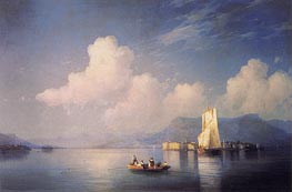 Die italienische Landschaft. Der Abend | Aivazovsky | Gemälde Reproduktion