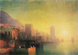 On the Island of Rhodes, 1861 by Aivazovsky | Canvas Print