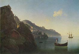The Coast near Amalfi, 1841 by Aivazovsky | Canvas Print