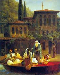 Boat Ride by Kumkapi in Constantinople, 1846 von Aivazovsky | Leinwand Kunstdruck