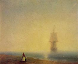 Morgen auf dem Meer, 1849 von Aivazovsky | Leinwand Kunstdruck