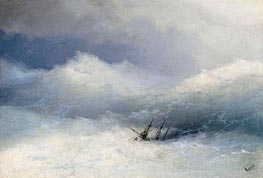 The Shipwreck, n.d. von Aivazovsky | Leinwand Kunstdruck