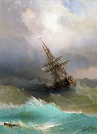 Aivazovsky | A Ship in the Stormy Sea | Giclée Canvas Print