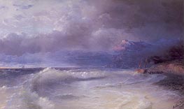 Shipwreck on a Stormy Morning, 1895 by Aivazovsky | Canvas Print