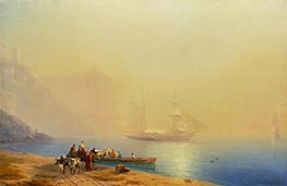 Morning on the Shore of the Sea, Sudak, 1856 von Aivazovsky | Leinwand Kunstdruck