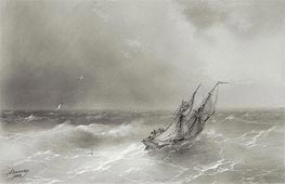 High Seas, 1874 by Aivazovsky | Paper Art Print