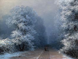 Winter Landscape, 1881 von Aivazovsky | Leinwand Kunstdruck