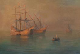 Aivazovsky | The Arrival of Columbus' Flotilla | Giclée Canvas Print