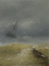 The Lifeboat, 1874 von Aivazovsky | Leinwand Kunstdruck
