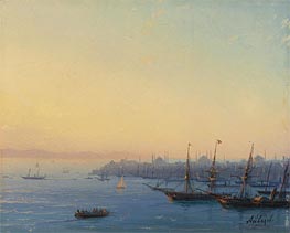 Sunset over Constantinople, n.d. von Aivazovsky | Leinwand Kunstdruck