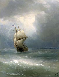 Ship at Sea, 1888 by Aivazovsky | Canvas Print