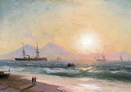 Watching Ships at Sunset | Aivazovsky | Painting Reproduction