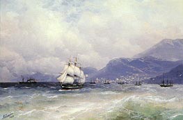Russian and Turkish Shipping off Trabzon, 1888 von Aivazovsky | Leinwand Kunstdruck