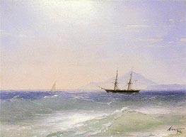 View of Ischia, 1874 von Aivazovsky | Leinwand Kunstdruck