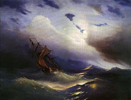 Storm, 1851 by Aivazovsky | Canvas Print
