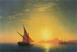 Swimmers at Dawn | Aivazovsky | Painting Reproduction