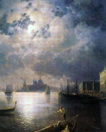 Byron in Venice, n.d. von Aivazovsky | Leinwand Kunstdruck