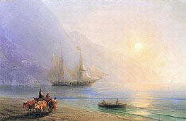 Loading Provisions off the Crimean Coast, 1876 von Aivazovsky | Leinwand Kunstdruck