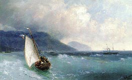 Sailing Boat off Yalta, Ayu Dag beyond | Aivazovsky | Gemälde Reproduktion