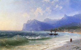 The Beach at Koktebel on a Windy Day | Aivazovsky | Gemälde Reproduktion