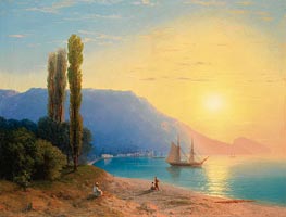 Aivazovsky | Sunset over Yalta | Giclée Canvas Print