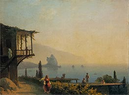 Gurzuf. House with Terrace, 1843 by Aivazovsky | Canvas Print