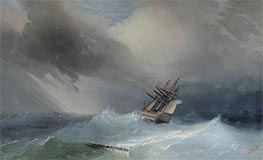 Sturm, 1851 von Aivazovsky | Leinwand Kunstdruck