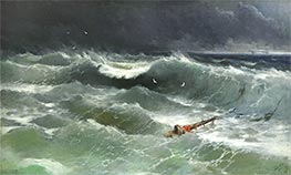 Sturm auf dem Asowschen Meer, 1886 von Aivazovsky | Leinwand Kunstdruck