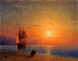 Meer, 1864 von Aivazovsky | Leinwand Kunstdruck