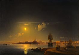 Nacht in Venedig, 1847 von Aivazovsky | Leinwand Kunstdruck