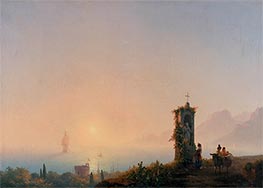 Chapel by the Sea, 1845 by Aivazovsky | Canvas Print