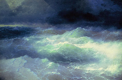 Among the Waves, 1898 | Aivazovsky | Giclée Leinwand Kunstdruck