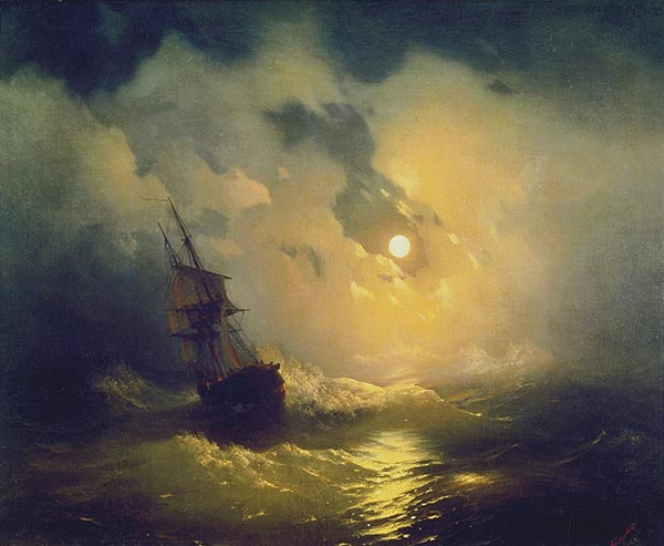 Aivazovsky | Storm on the Sea at Night, 1849 | Giclée 