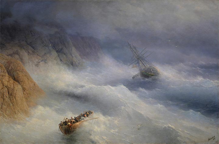 Storm at Cape Aya, 1875 | Aivazovsky | Giclée Canvas Print