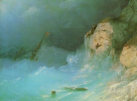 Schiffswrack, 1864 | Aivazovsky | Giclée Leinwand Kunstdruck