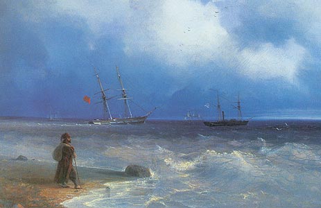 Seeufer, 1840 | Aivazovsky | Giclée Leinwand Kunstdruck