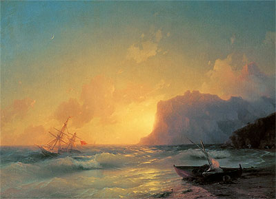 The Sea at Koktebel, 1853 | Aivazovsky | Giclée Canvas Print