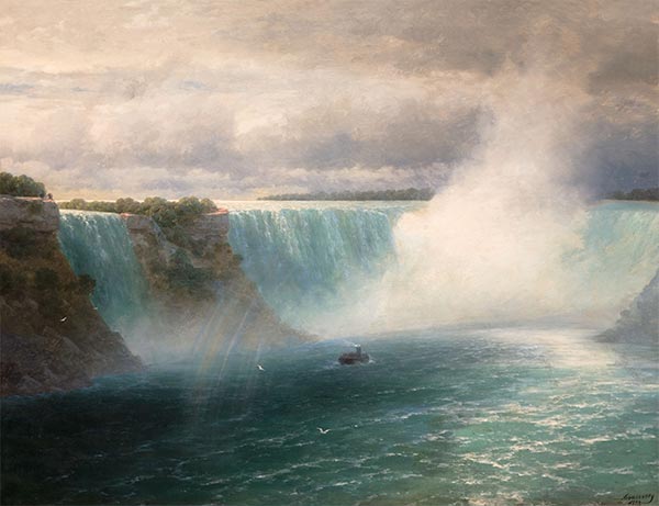 Niagarafälle, 1893 | Aivazovsky | Giclée Leinwand Kunstdruck