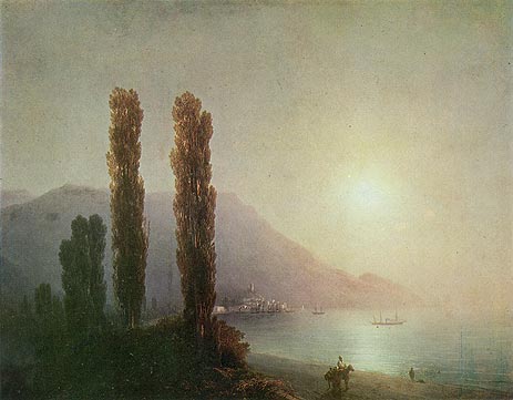 Sonnenaufgang in Jalta, 1878 | Aivazovsky | Giclée Leinwand Kunstdruck