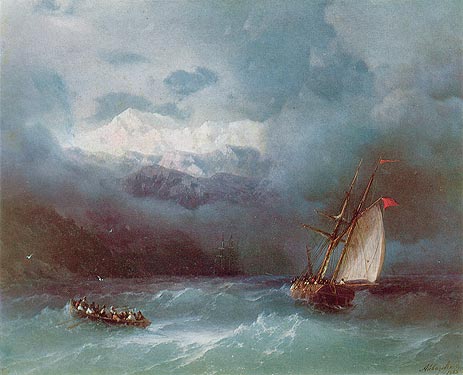 Stürmische See, 1868 | Aivazovsky | Giclée Leinwand Kunstdruck