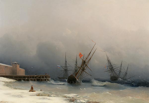 Storm Signal, 1851 | Aivazovsky | Giclée Canvas Print