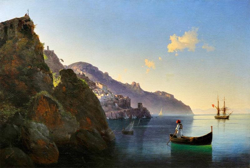 The Coast near Amalfi, 1841 | Aivazovsky