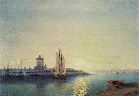 Smolny Kloster, 1849 | Aivazovsky | Giclée Leinwand Kunstdruck