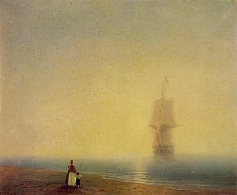 Morgen auf dem Meer, 1849 | Aivazovsky | Giclée Leinwand Kunstdruck