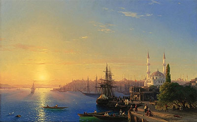 View of Constantinople and the Bosphorus, 1856 | Aivazovsky | Giclée Leinwand Kunstdruck