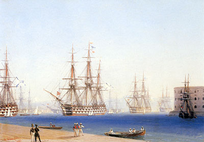 The Black Sea Fleet Entering the Harbour at Sevastopol, 1852 | Aivazovsky