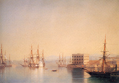 The Entrance to the Harbour at Sevastopol, 1852 | Aivazovsky