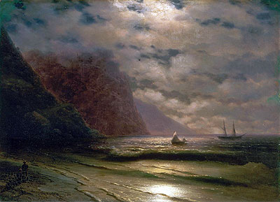 Rocky Seashore, 1876 | Aivazovsky | Giclée Leinwand Kunstdruck
