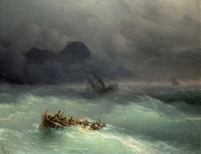 The Shipwreck, 1873 | Aivazovsky | Giclée Leinwand Kunstdruck