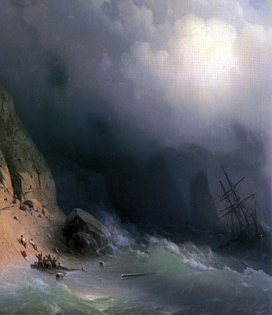 Shipwreck, 1876 | Aivazovsky | Giclée Canvas Print